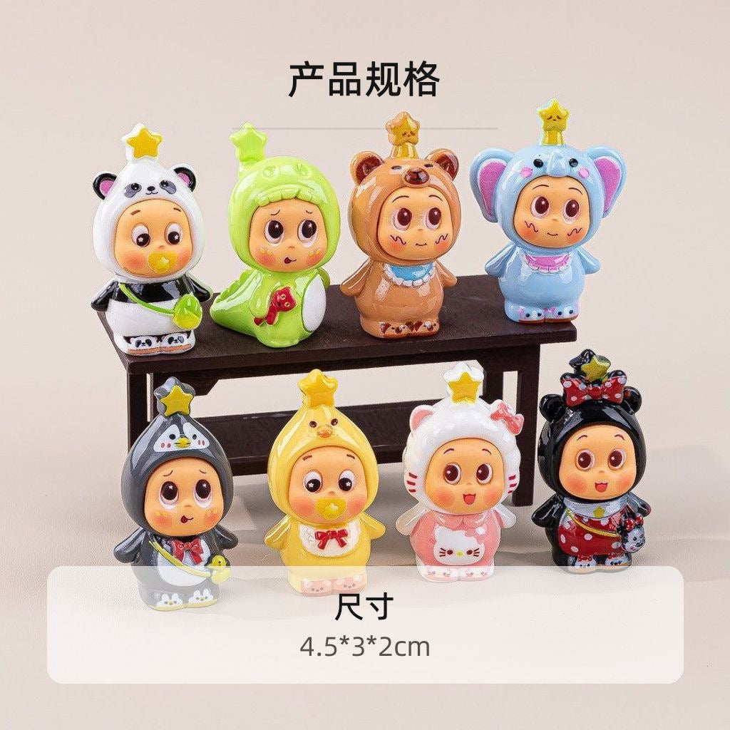 Animal Star Cub DIY Accessory – Trendy Resin Figurine