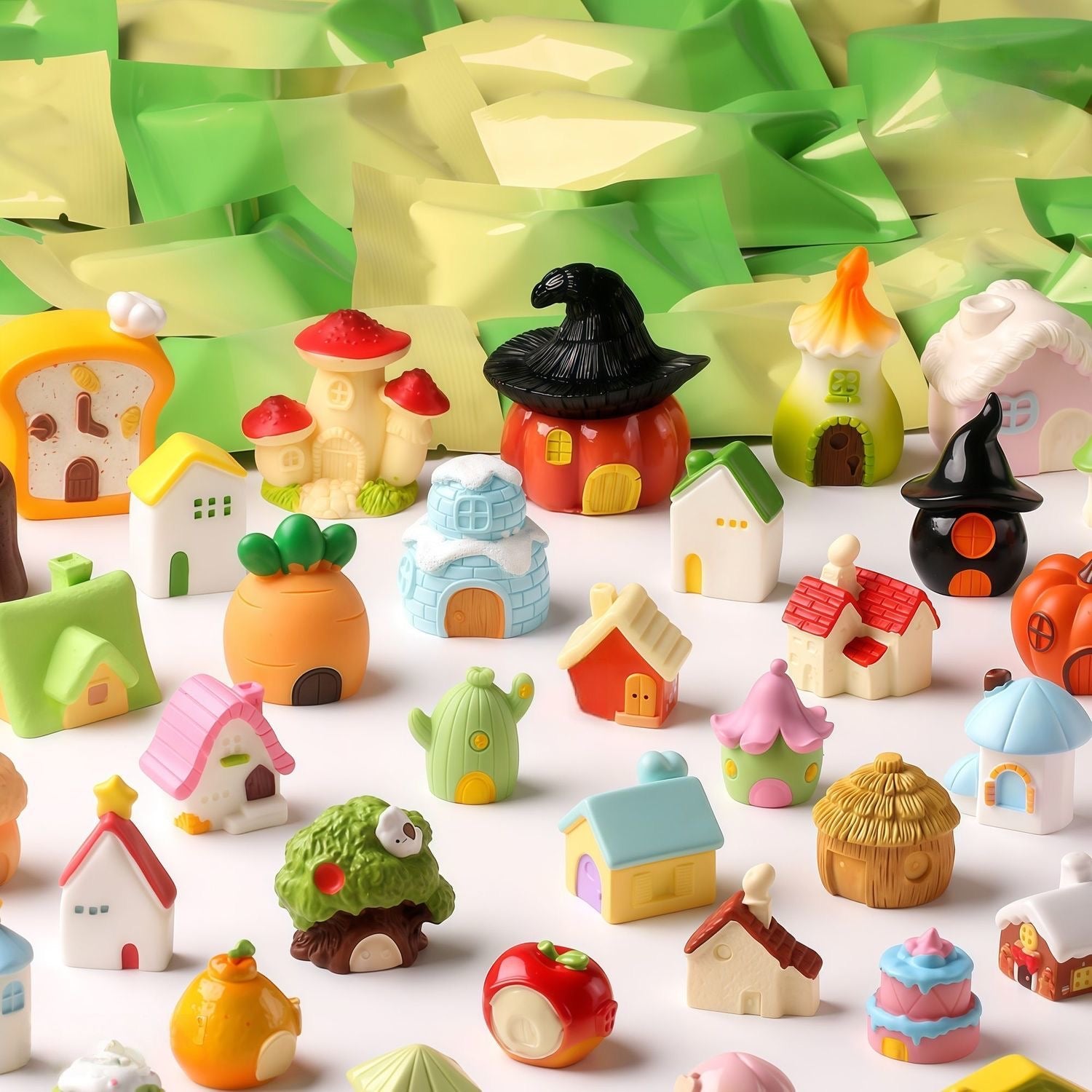New Mini Fairy-Tale Candy Cottage Blind Bag – Cartoon Miniature House Model Ornament & Trendy Accessory