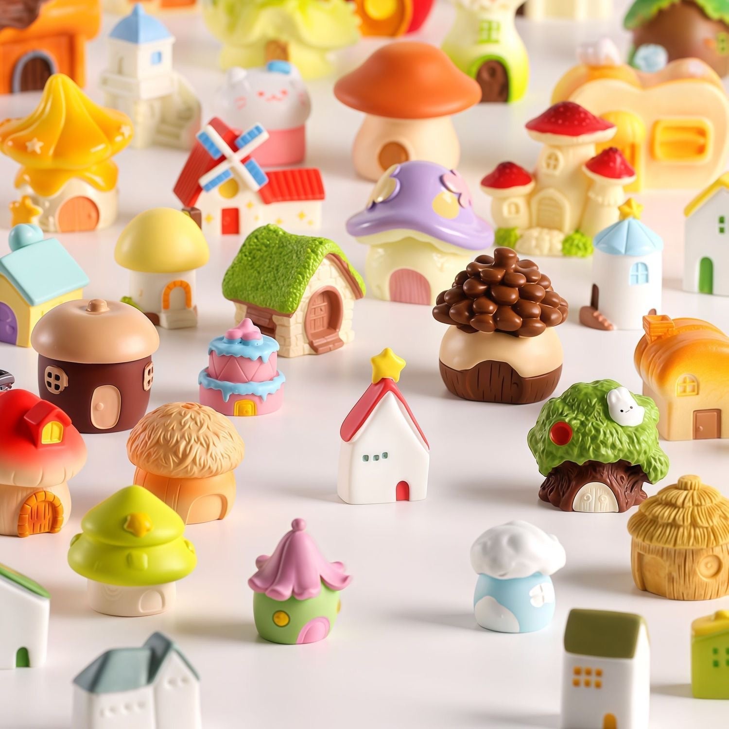New Mini Fairy-Tale Candy Cottage Blind Bag – Cartoon Miniature House Model Ornament & Trendy Accessory