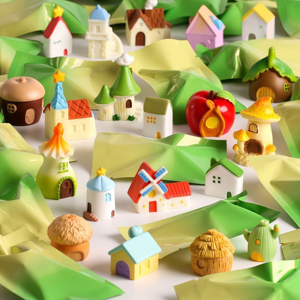 New Mini Fairy-Tale Candy Cottage Blind Bag – Cartoon Miniature House Model Ornament & Trendy Accessory